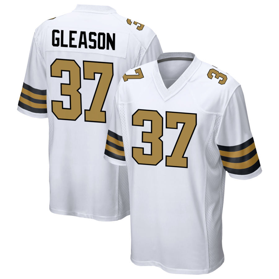 NO.Saints #37 Steve Gleason Player White Alternate Game Football Jerseys