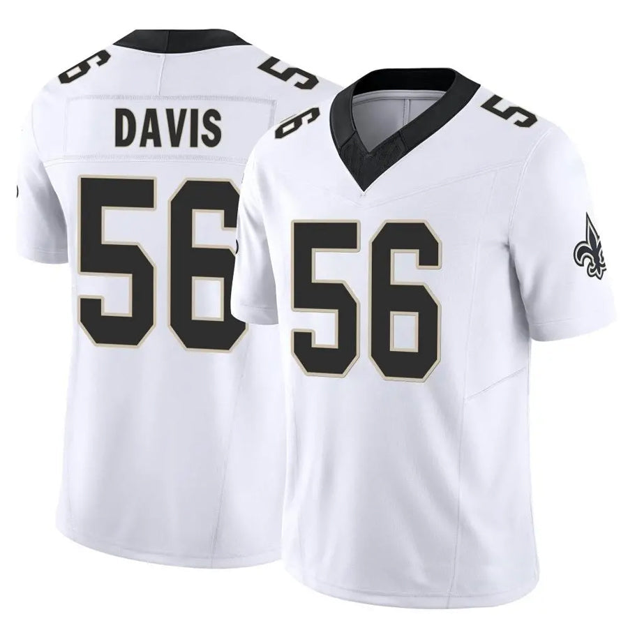 NO.Saints #56 Demario Davis Player White Vapor F.U.S.E. Limited Football Jerseys