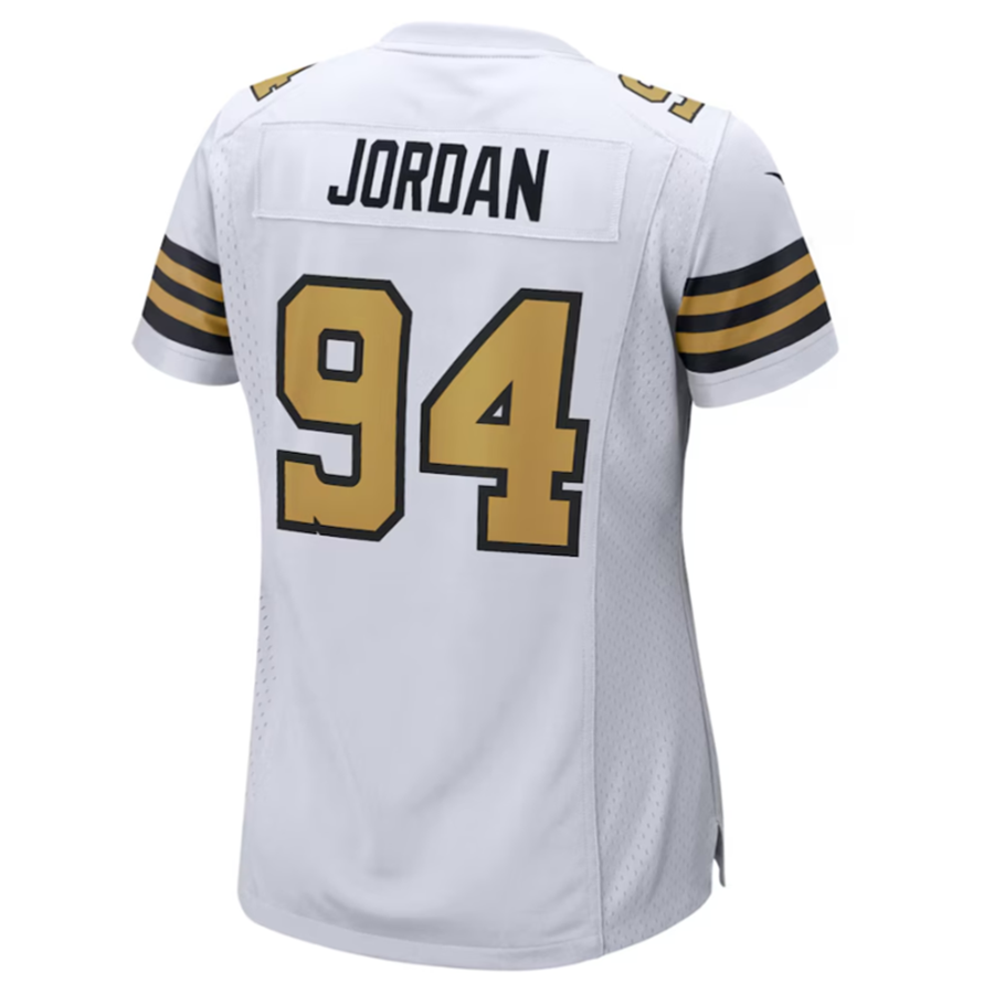 #94 Cameron Jordan Player NO.Saints White Game Stitched Football Jerseys