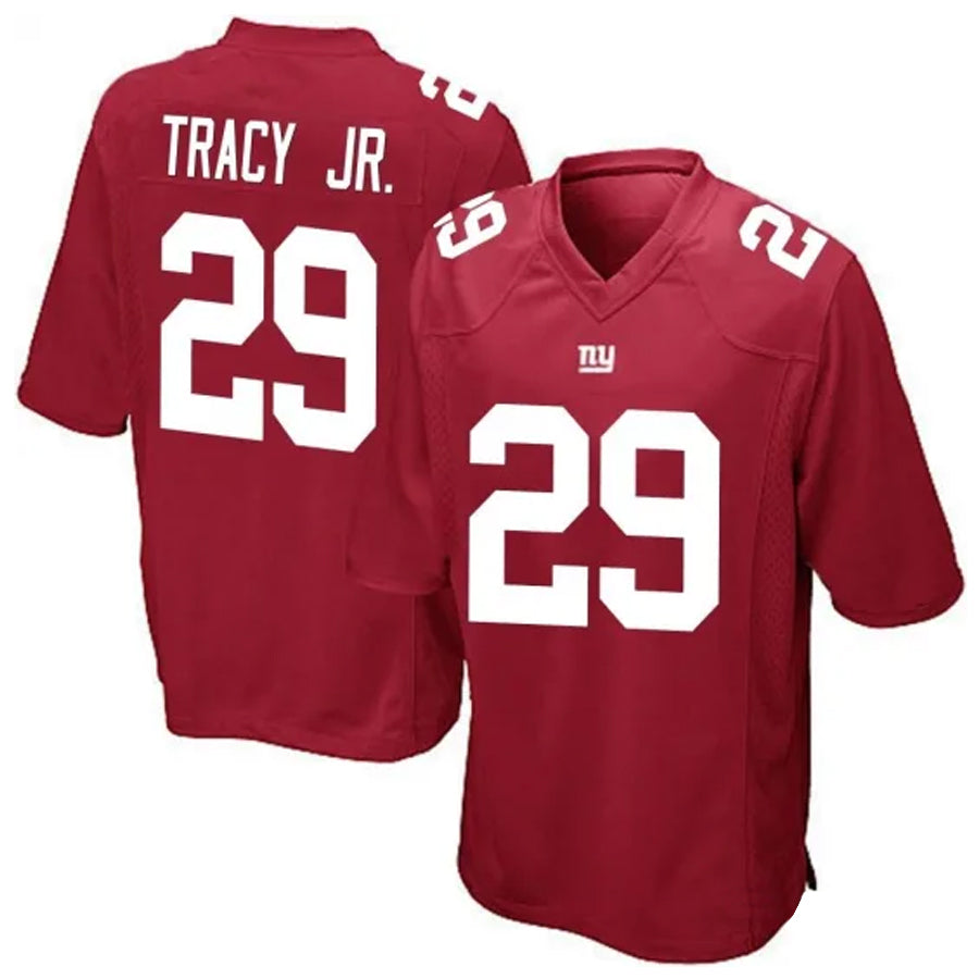 NY.Giants #29 Tyrone Tracy Jr. Player Red Game Football Jerseys