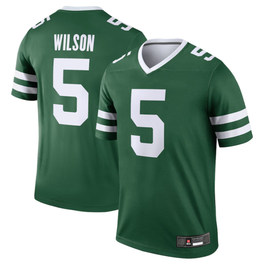 #5 Garrett Wilson Player NY.Jets White Alternate Legend Football Jerseys