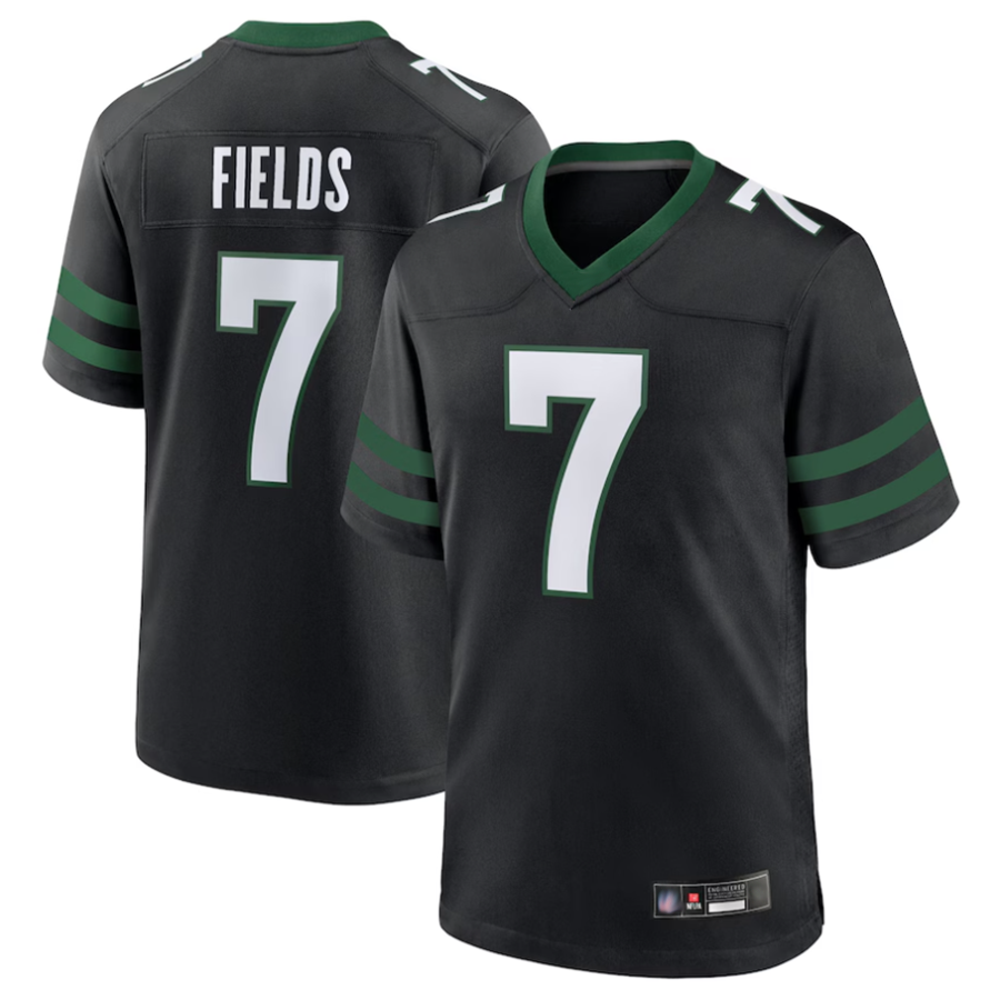 NY.Jets #7 Justin Fields Player Black Replica Limited Football Jerseys