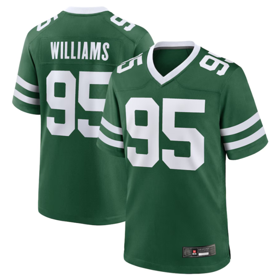 #95 Quinnen Williams Player NY.Jets Legacy Green Game Football Jerseys