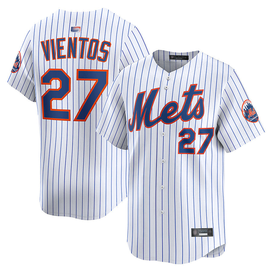 NY.Mets #27 Mark Vientos Player White Home Limited Baseball Jerseys
