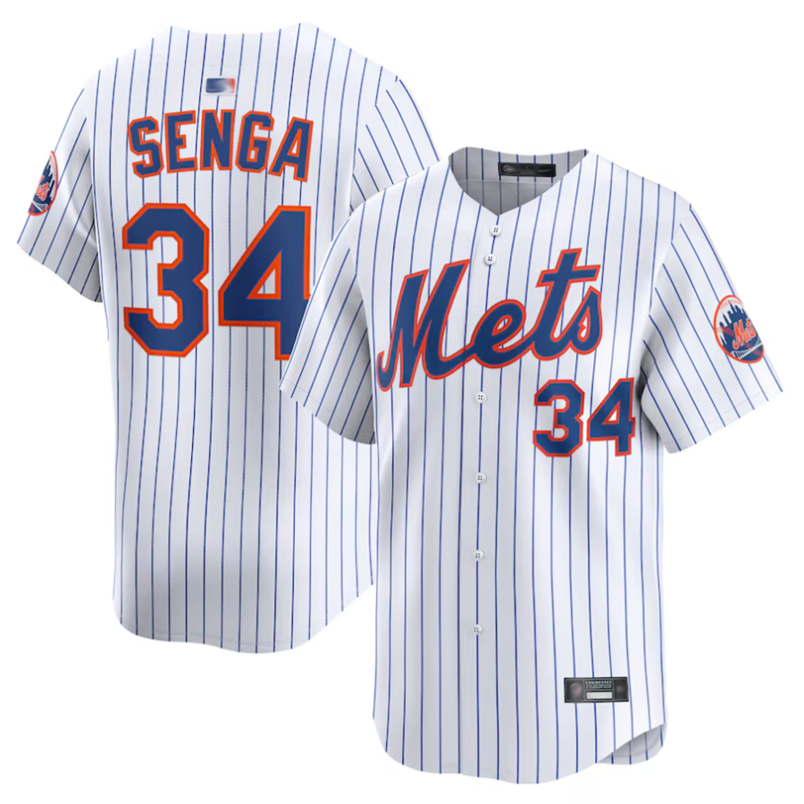 NY.Mets #34 Kodai Senga Player White Home Limited Baseball Jerseys
