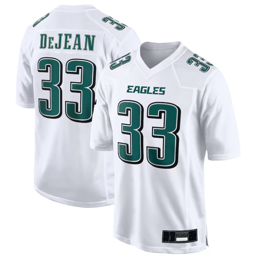P.Eagles #33 Cooper DeJean Player Tundra White Fashion Game Player Jersey