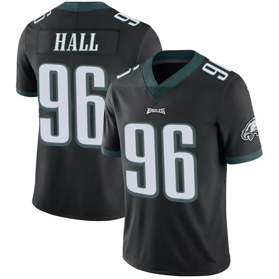 P.Eagles #96 Gabe Hall Player Black Vapor F.U.S.E. Limited Football Jerseys