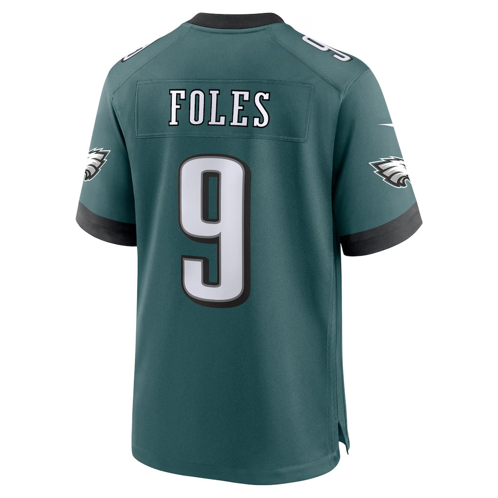 P.Eagles #9 Nick Foles Player Midnight Green Home Game Football Jerseys