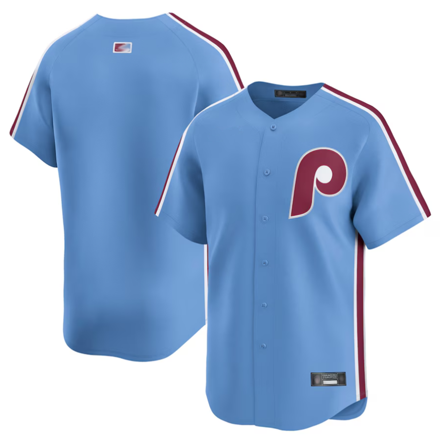 P.Phillies Blank Player Light Blue Limited Game Baseball Jerseys