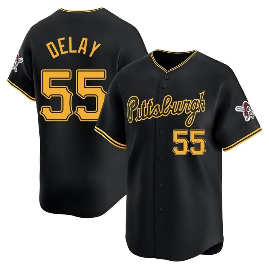 P.Pirates #55 Jason Delay Player Gray Limited Elite Baseball Jerseys