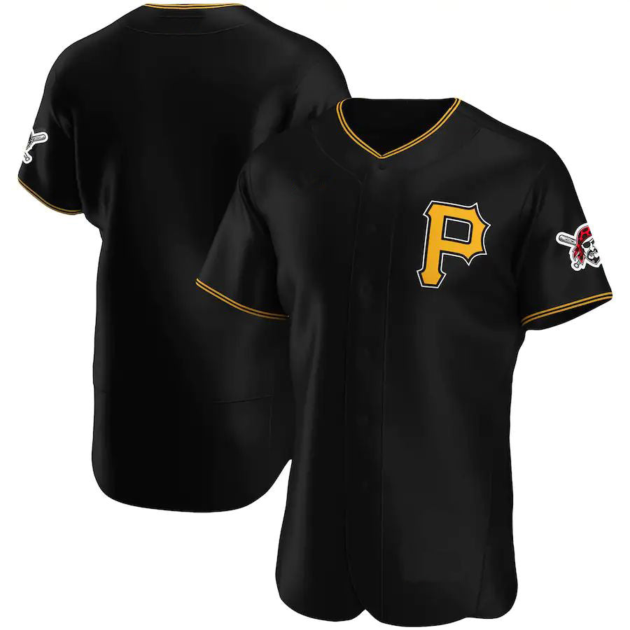 P.Pirates Blank Player Black Home Limited Elite Baseball Jerseys
