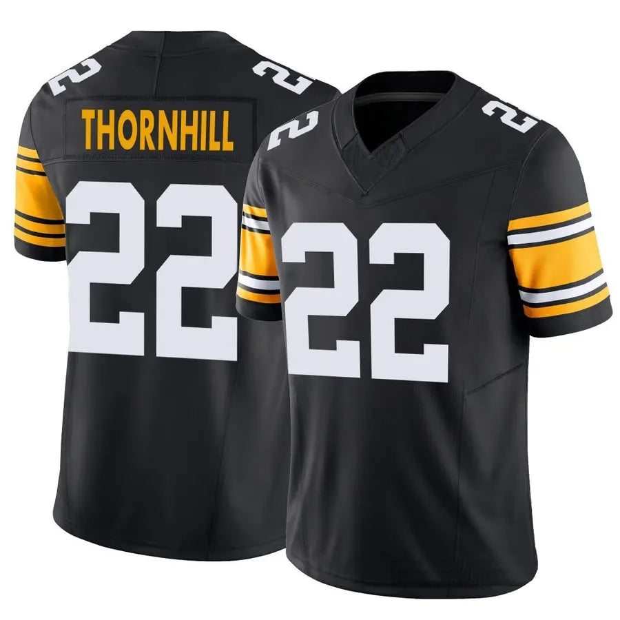 P.Steelers #22 Juan Thornhill Player Black Vapor F.U.S.E. Limited Football Jerseys