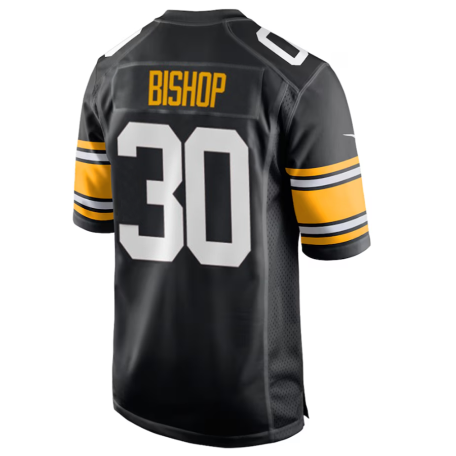 P.Steelers #30 Jaylen Warren Player Black Game Football Jerseys