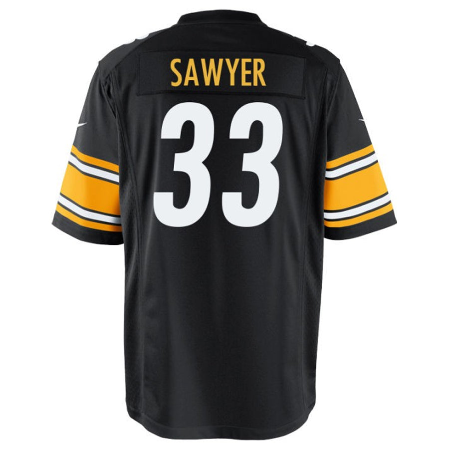 P.Steelers #33 Jack Sawyer Player Black Game Football Jerseys