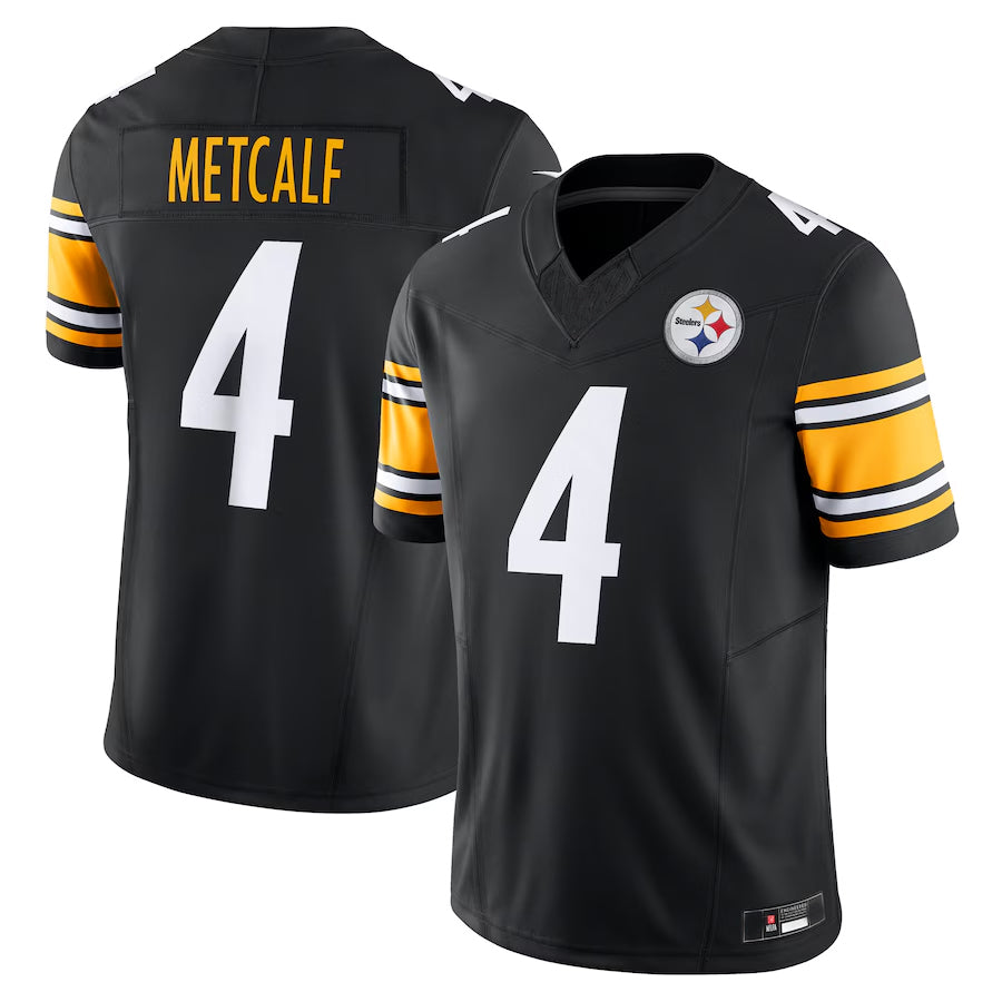 P.Steelers #4 DK Metcalf Player Black Team Vapor F.U.S.E. Limited Football Jerseys