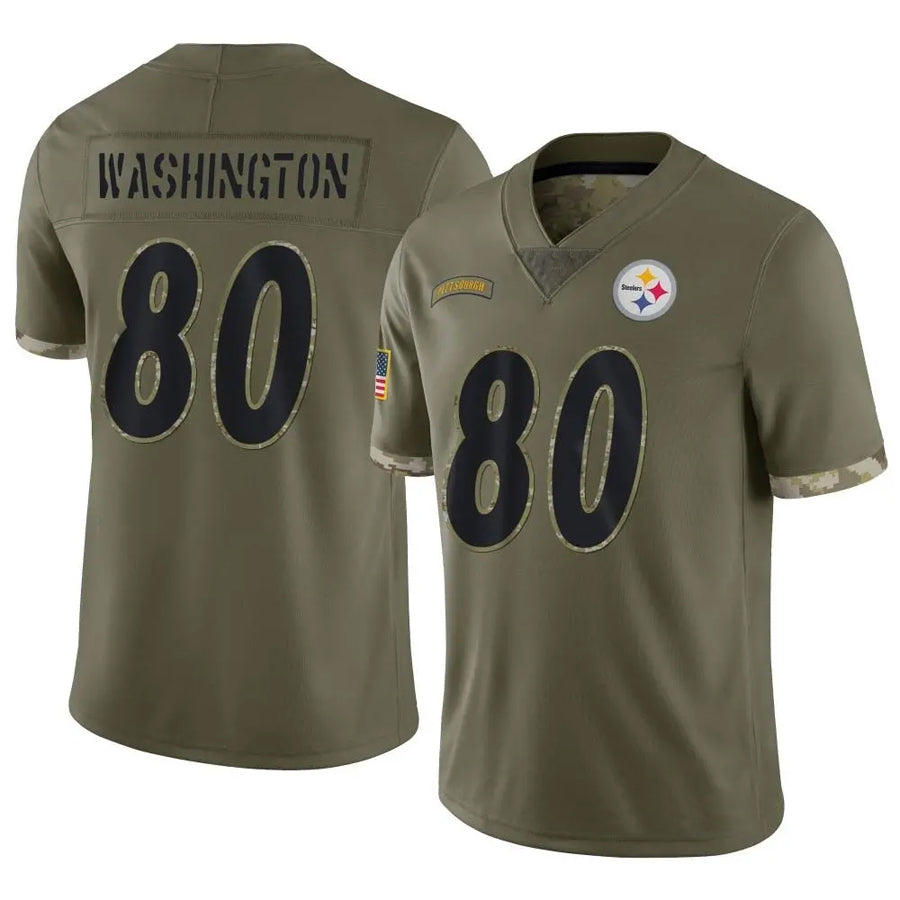 P.Steelers #80 Darnell Washington Player Salute To Service Limited Olive Football Jerseys