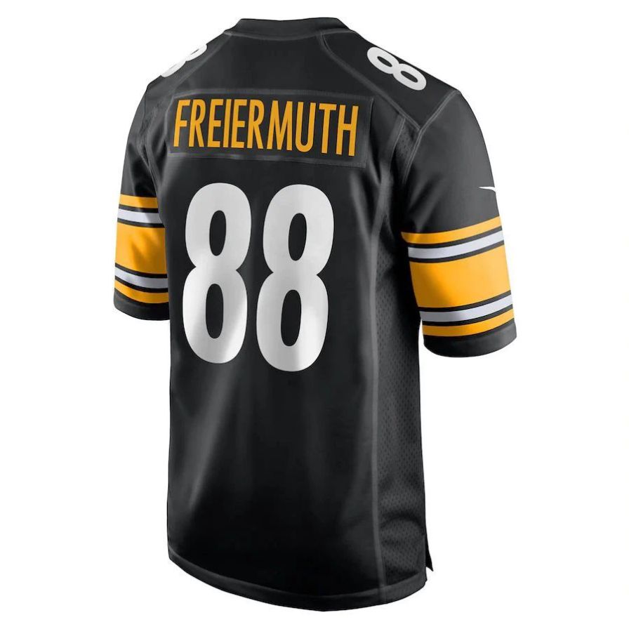 #88 Pat Freiermuth Player P.Steelers Black Game Football Jerseys