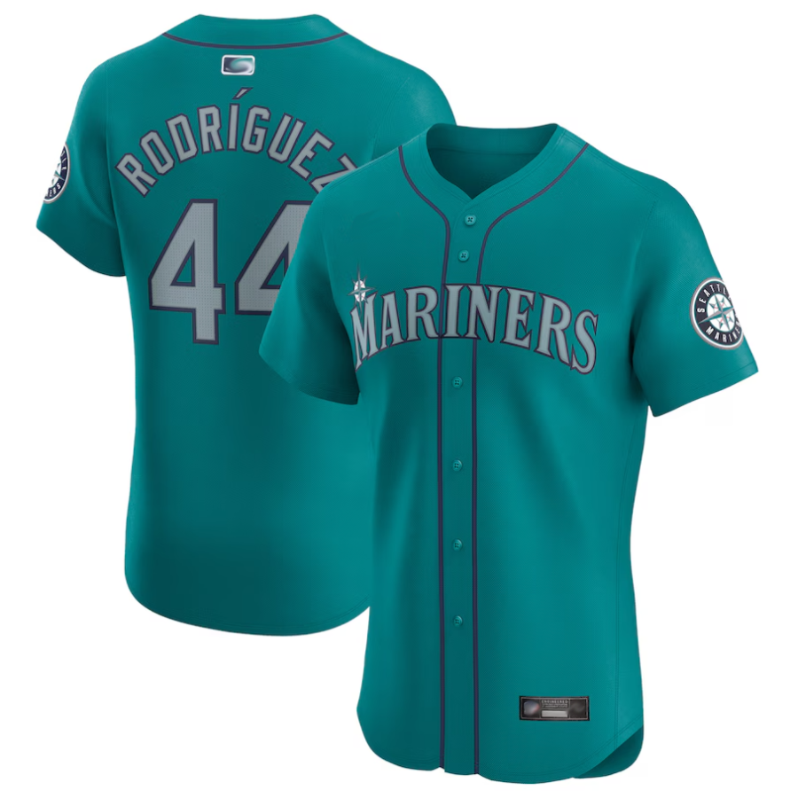 S.Mariners #44 Julio Rodr¡§aguez Player Aqua Elite Baseball Jerseys
