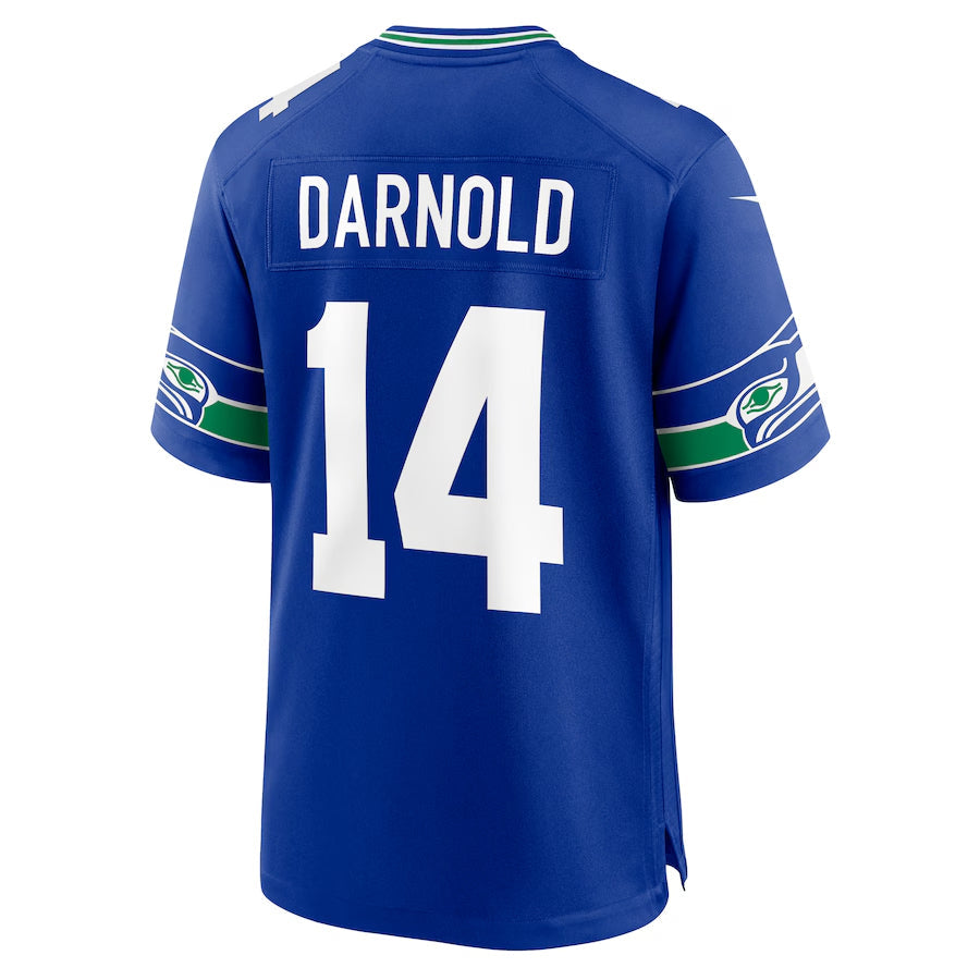 S.Seahawks #14 Sam Darnold Player Royal Alternate Game Football Jerseys