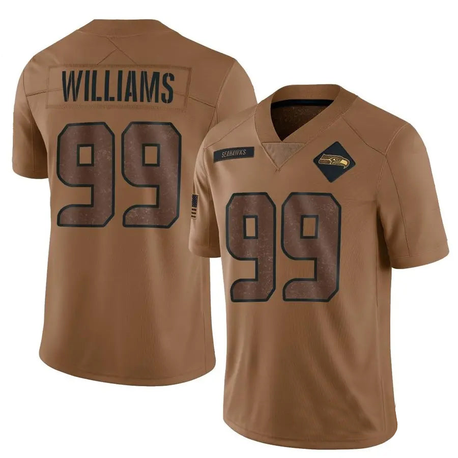 S.Seahawks #99 Leonard Williams Player Brown Salute To Service Limited Football Jerseys