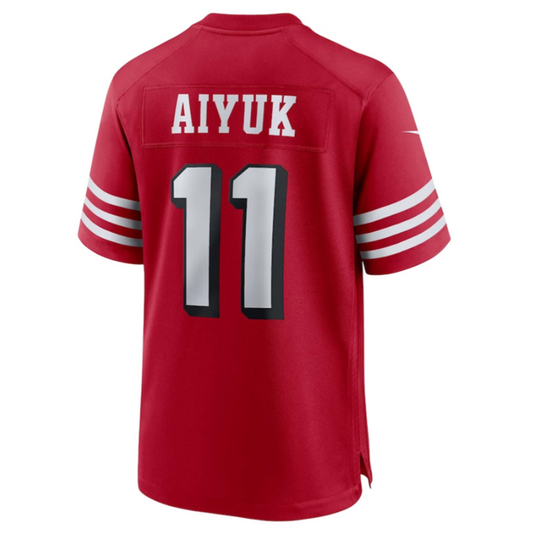 #11 Brandon Aiyuk Player SF.49ers Scarlet Game Football Jerseys