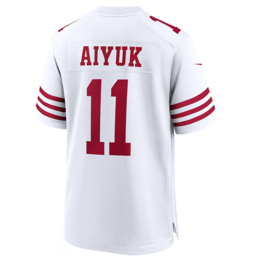 #11 Brandon Aiyuk Player SF.49ers White Game Football Jerseys