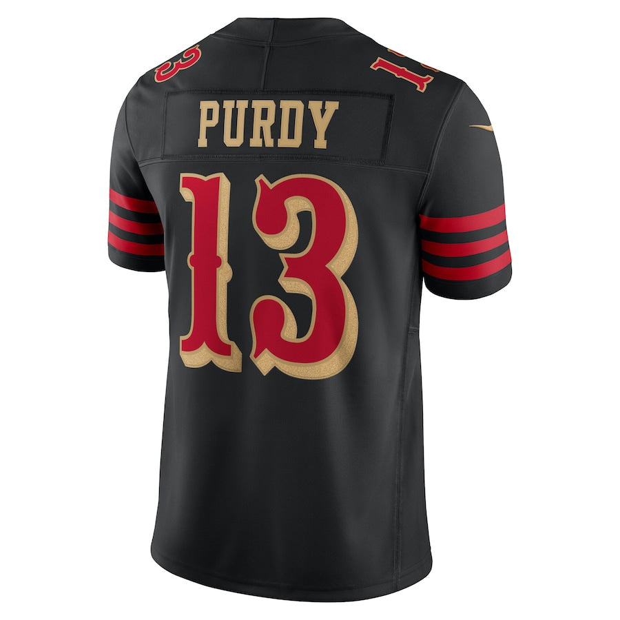 SF.49ers #13 Brock Purdy Player Rivalries Vapor Limited Black Football Jerseys
