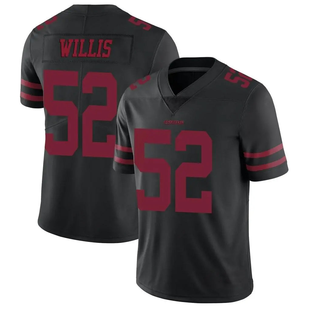 SF.49ers #52 Patrick Willis Player Black Vapor Untouchable Limited Throwback Football Jerseys