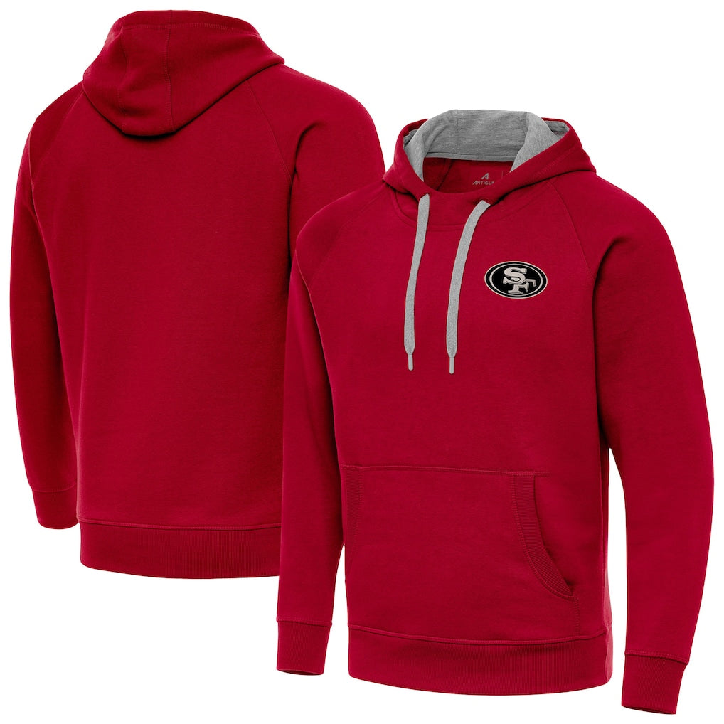 SF.49ers Scarlet Victory Pullover Hoodie Player Football Jerseys