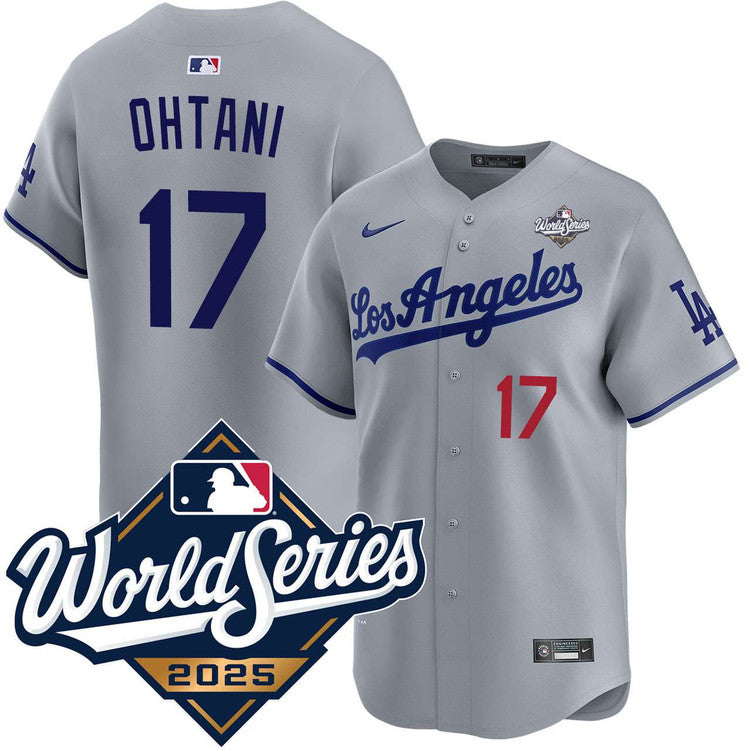 Shohei Ohtani Los Angeles Dodgers Road Limited 2025 World Series Jersey - Gray