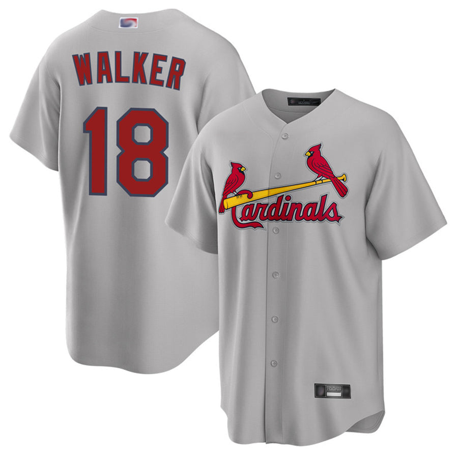 St.Louis Cardinals #18 Jordan Walker Player Road Replica Baseball Jerseys