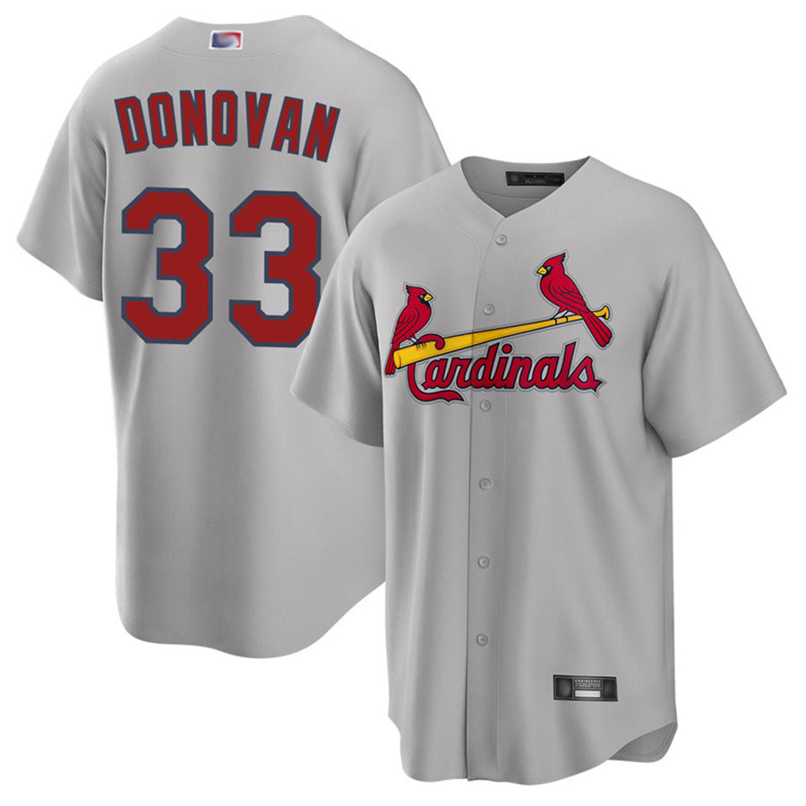 St.Louis Cardinals #33 Brendan Donovan Player Road Replica Baseball Jerseys