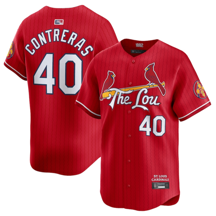 St.Louis Cardinals #40 Willson Contreras Player Red City Connect Limited Baseball Jerseys