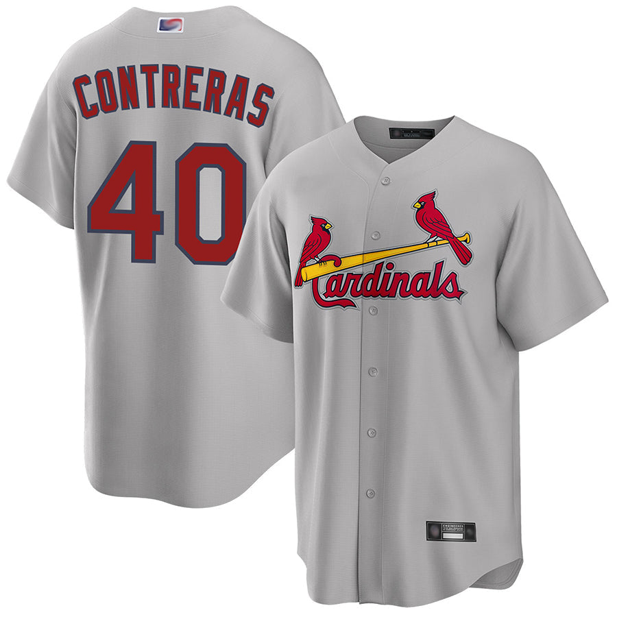 St.Louis Cardinals #40 Willson Contreras Player Road Replica Baseball Jerseys