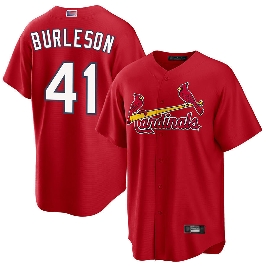 St.Louis Cardinals #41 Alec Burleson Player Replica Red Baseball Jerseys