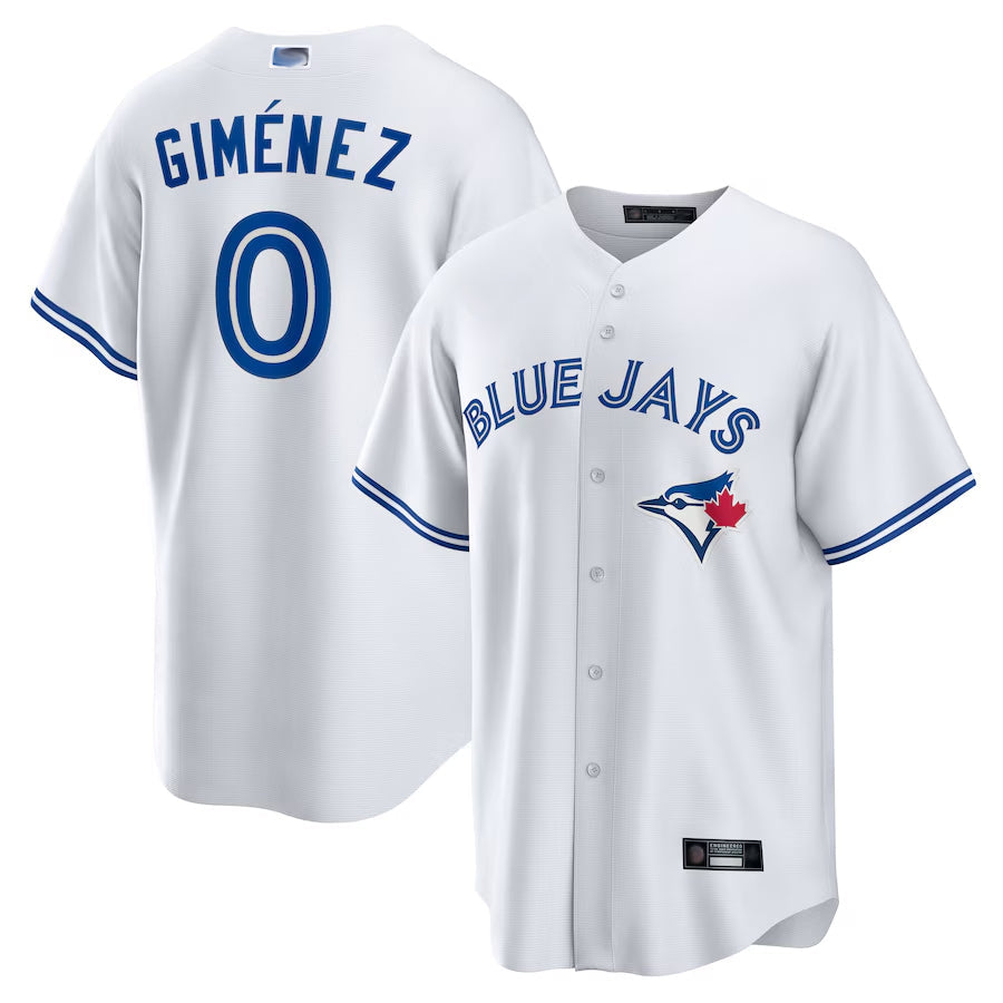T.Blue Jays #0 Andres Gimenez Player Replica White Home Baseball Jerseys