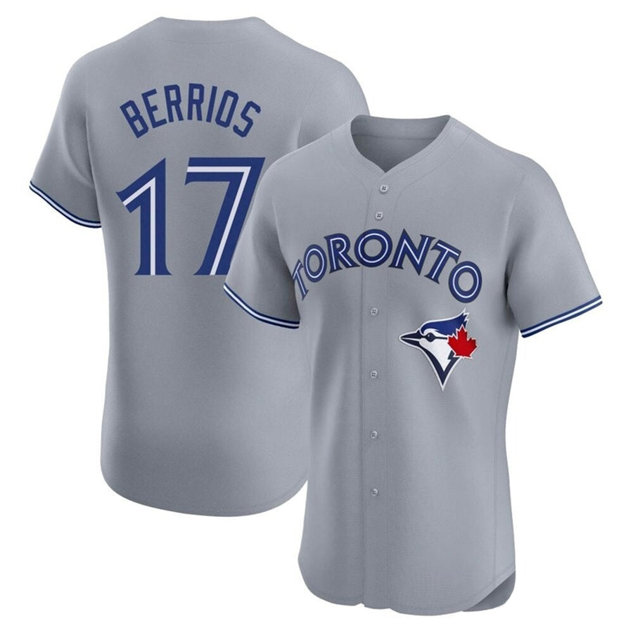 T.Blue Jays #17 Jose Berrios Player Gray Limited Elite Baseball Jerseys