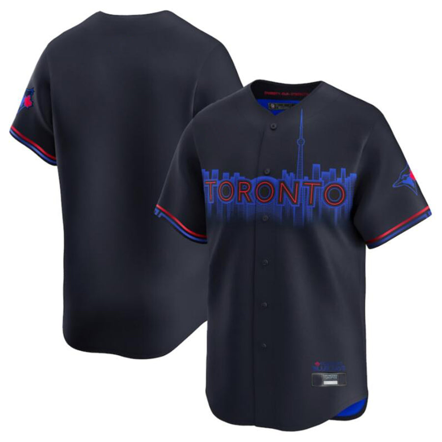 T.Blue Jays Blank Player Navy City Connect Limited Stitched Baseball Jerseys