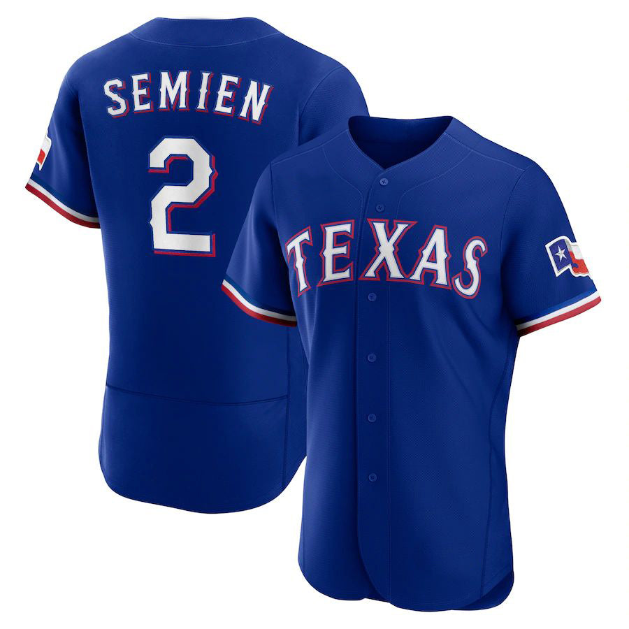 T.Rangers #2 Marcus Semien Player Royal Home Limited Elite Baseball Jerseys