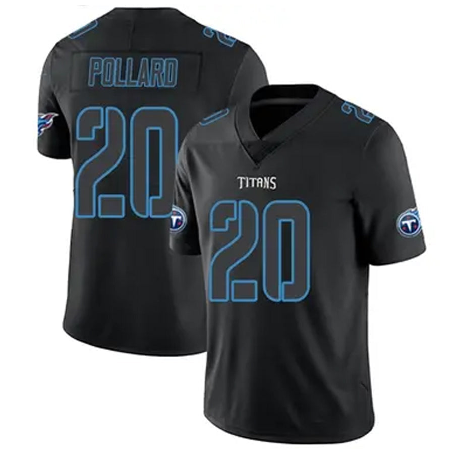 T.Titans #20 Tony Pollard Player Black Fashion Elite Limited Football Jerseys