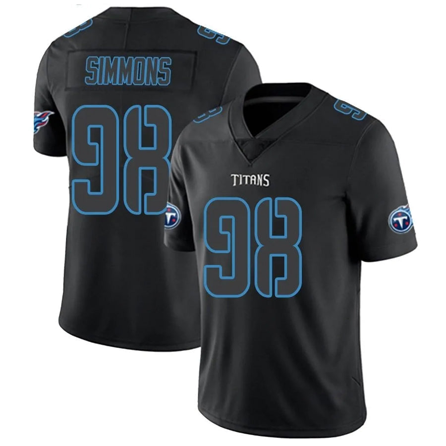 T.Titans #98 Jeffery Simmons Player Elite Light Blue Vapor Untouchable Football Jerseys