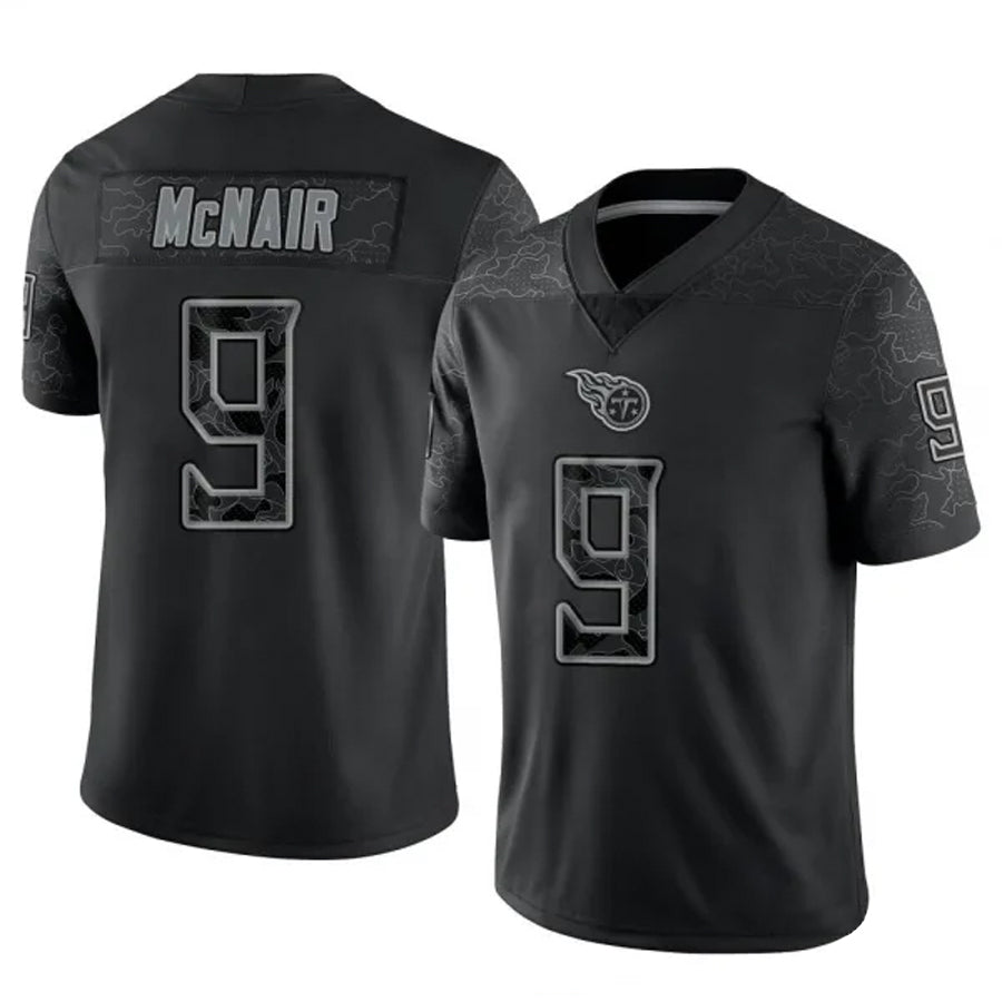 T.Titans #9 Steve McNair Player Black RFLCTV Limited Football Jerseys