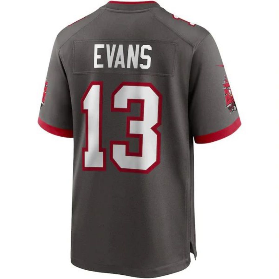 #13 Mike Evans Player TB.Buccaneers Pewter Game Football Jerseys