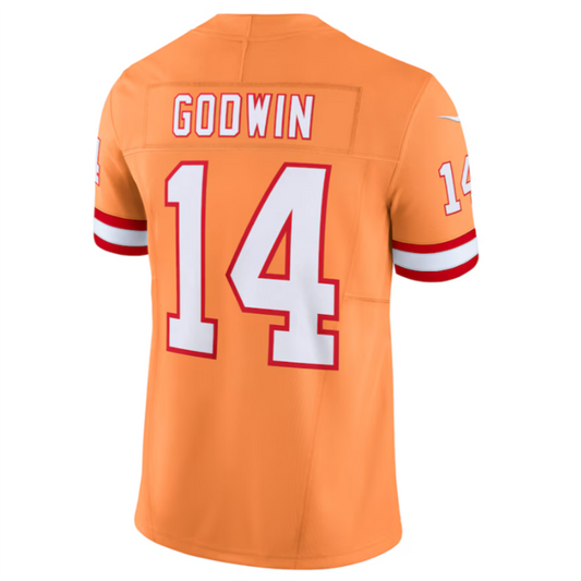 #14 Chris Godwin Player TB.Buccaneers Orange Vapor F.U.S.E. Limited Football Jerseys