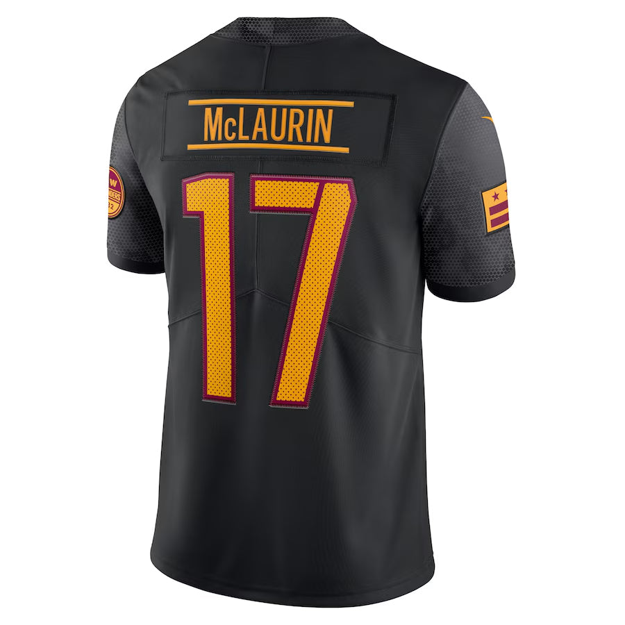 W.Commanders #17 Terry McLaurin Player Black Vapor Limited Football Jerseys
