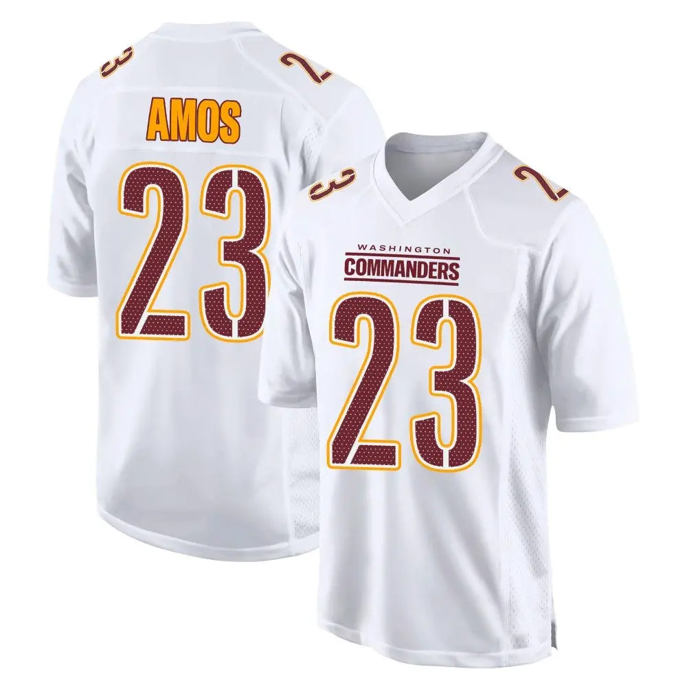 W.Commanders #23 Trey Amos Player Tundra White Fashion Football Jerseys