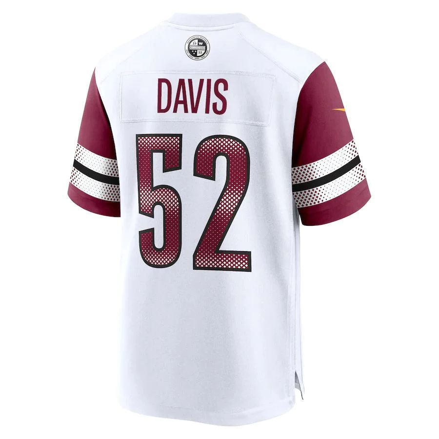 W.Commanders #52 Jamin Davis Player White Home Game Football Jerseys