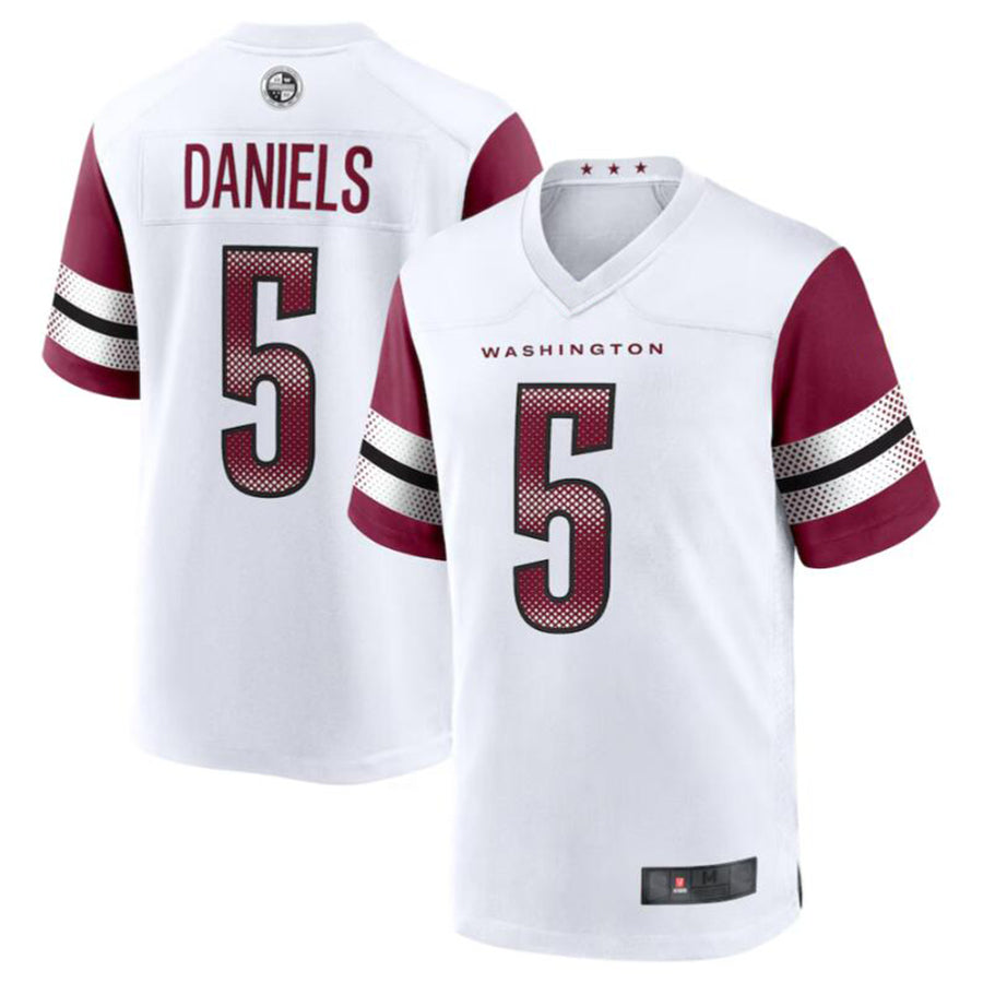 #5 Jayden Daniels Player W.Commanders White Game Football Jerseys