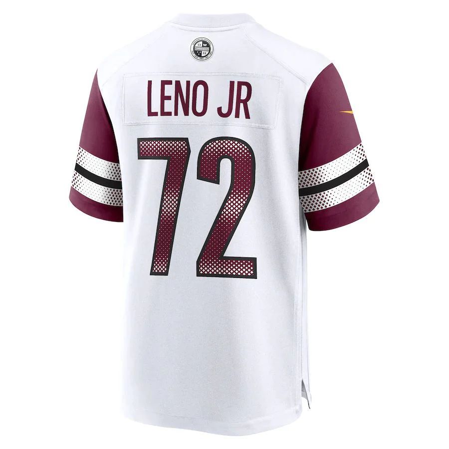 W.Commanders #72 Charles Leno Jr. Player White Home Game Football Jerseys