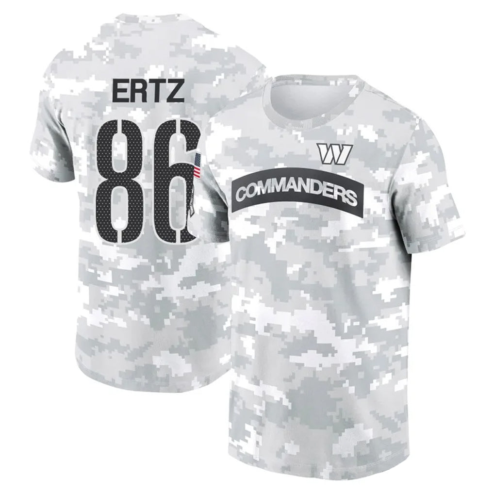 W.Commanders #86 Zach Ertz Player Salute to Service Hoodies T-Shirts Football Jerseys
